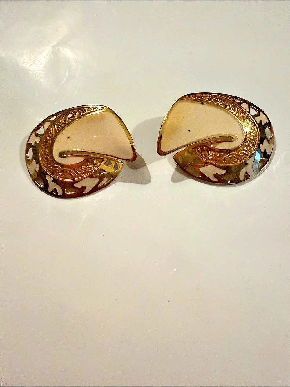 Edgar Berebi Gold Tone Swirl Earrings